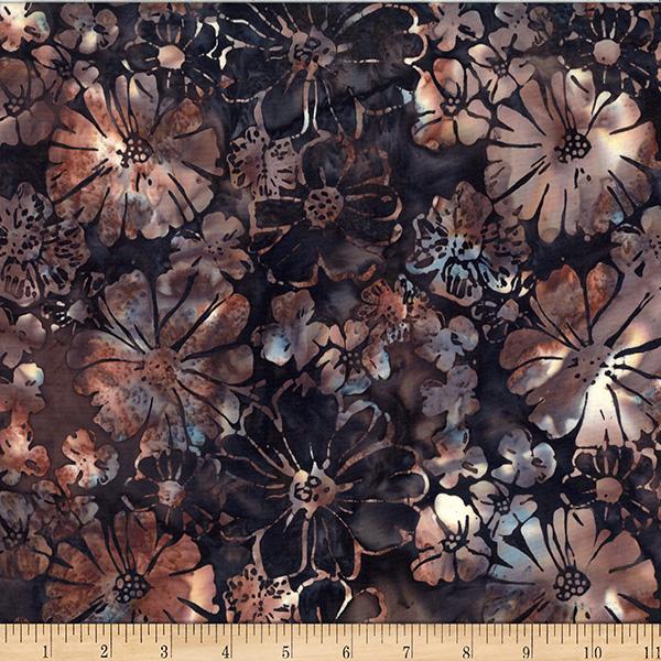 HFF Bali Batiks Bold Floral - X2634-486 Pretzel - Cotton Batik Fabric