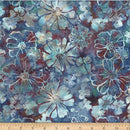 HFF Bali Batiks Bold Floral - X2634-582 Twilight - Cotton Batik Fabric