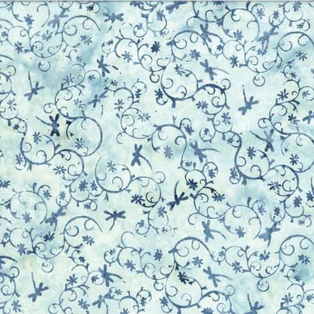 HFF Bali Batiks Daisy Chain - SC3-176 Ice - Cotton Batik Fabric