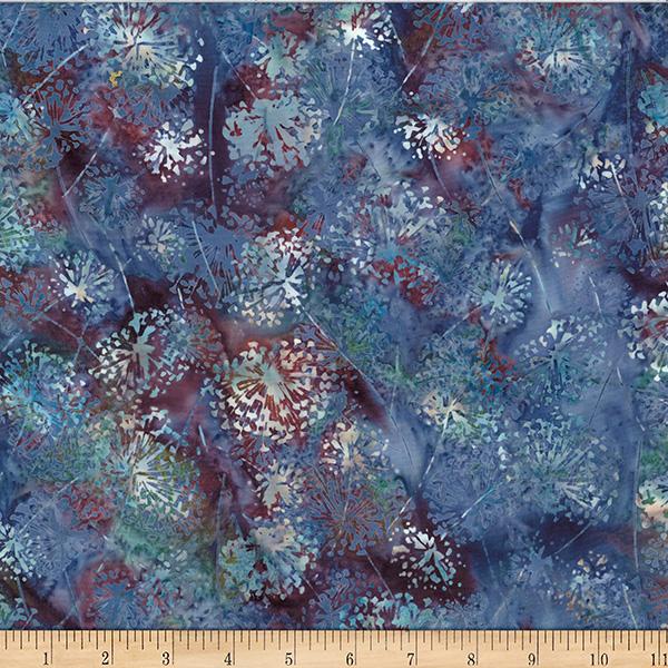 HFF Bali Batiks Dandelion - X2625-582 Twilight - Cotton Batik Fabric