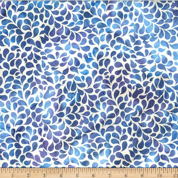 HFF Bali Batiks Droplets - X2631-492 Breeze - Cotton Batik Fabric