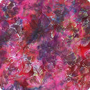 HFF Bali Batiks Hoffman Challenge Stripe Floral - X2621-23 Fuchsia - Cotton Batik Fabric