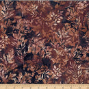 HFF Bali Batiks Leafy Branches - X2627-180 Walnut - Cotton Batik Fabric