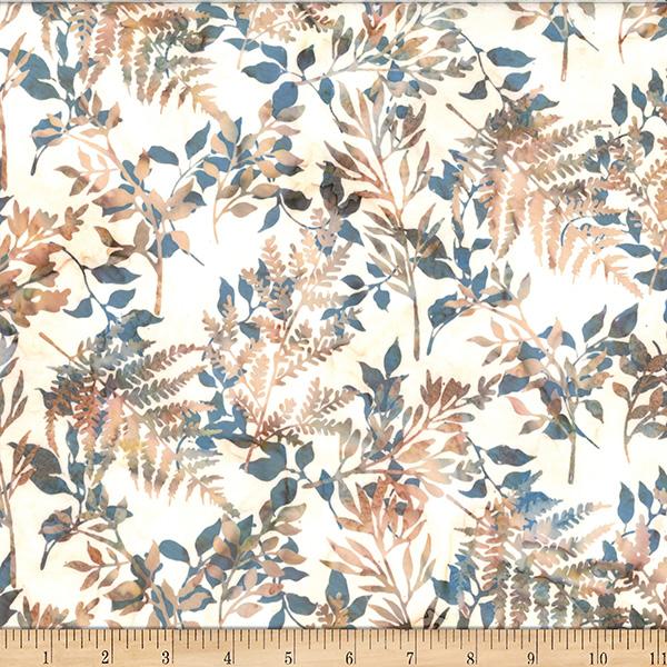 HFF Bali Batiks Leafy Branches - X2627-20 Natural - Cotton Batik Fabric