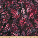 HFF Bali Batiks Leafy Branches - X2627-38 Burgundy - Cotton Batik Fabric
