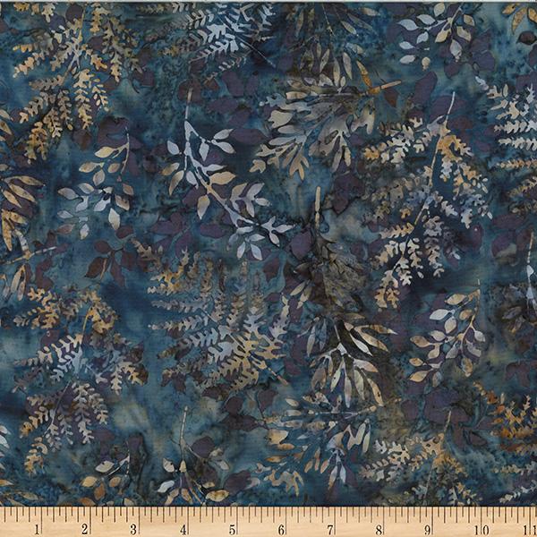 HFF Bali Batiks Leafy Branches - X2627-58 Earth - Cotton Batik Fabric