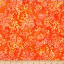 HFF Bali Batiks Medium Floral - W2592-192 Pumpkin - Cotton Batik Fabric