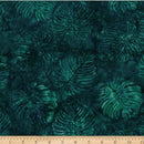 HFF Bali Batiks Monstera Leaf - W2610-702 Deep Emerald - Cotton Batik Fabric