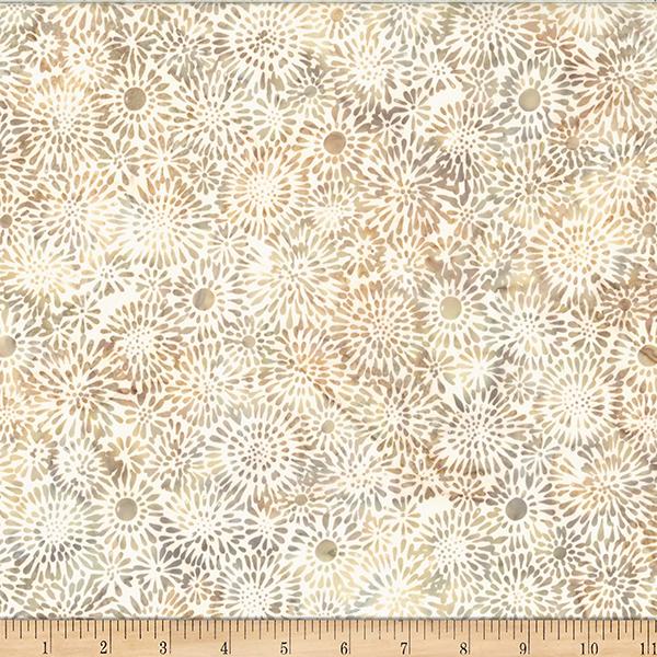 HFF Bali Batiks Petal Burst - W2580-485 Funnel Cake - Cotton Batik Fabric