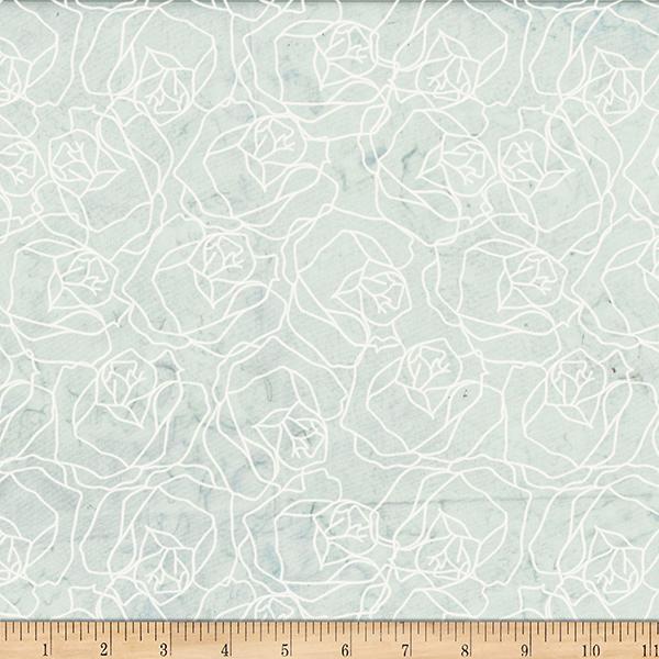 HFF Bali Batiks Rose Lines - W2587-698 Iceberg - Cotton Batik Fabric