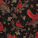 HFF Berries and Birch - X7796-4G Black/Gold - Cotton Metallic Fabric