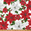 HFF Blooming Holidays - X7787-176S Ice/Silver - Cotton Metallic Fabric