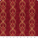 HFF Blooming Holidays - X7792-78G Scarlet/Gold - Cotton Metallic Fabric