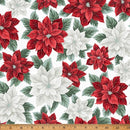 HFF Christmas Splendor - W7777-441S Cherry/Silver - Cotton Fabric