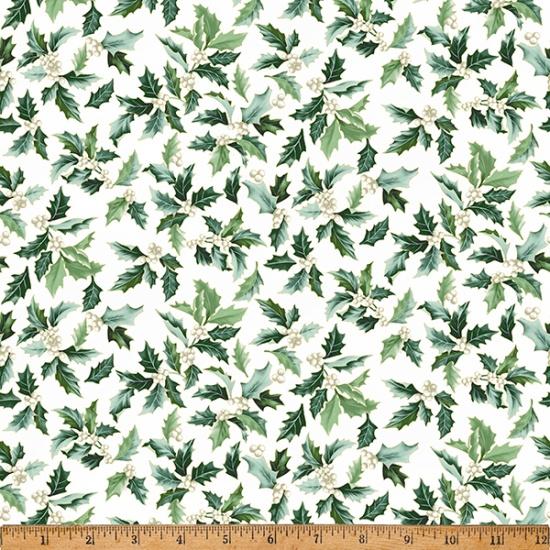 HFF Christmas Splendor - W7778-22G Ivory/Gold - Cotton Fabric