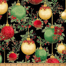 HFF Christmas Wish - Y7822-4G Black/Gold - Cotton Metallic Fabric