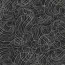 HFF Christmas Wish - Y7824-213S Onyx/Silver - Cotton Metallic Fabric