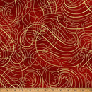 HFF Christmas Wish - Y7824-78G Light Scarlet/Gold - Cotton Metallic Fabric