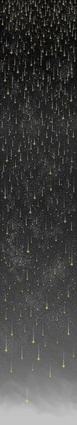 HFF Cosmic Skies - S7739-4G Black/Gold - Cotton Fabric