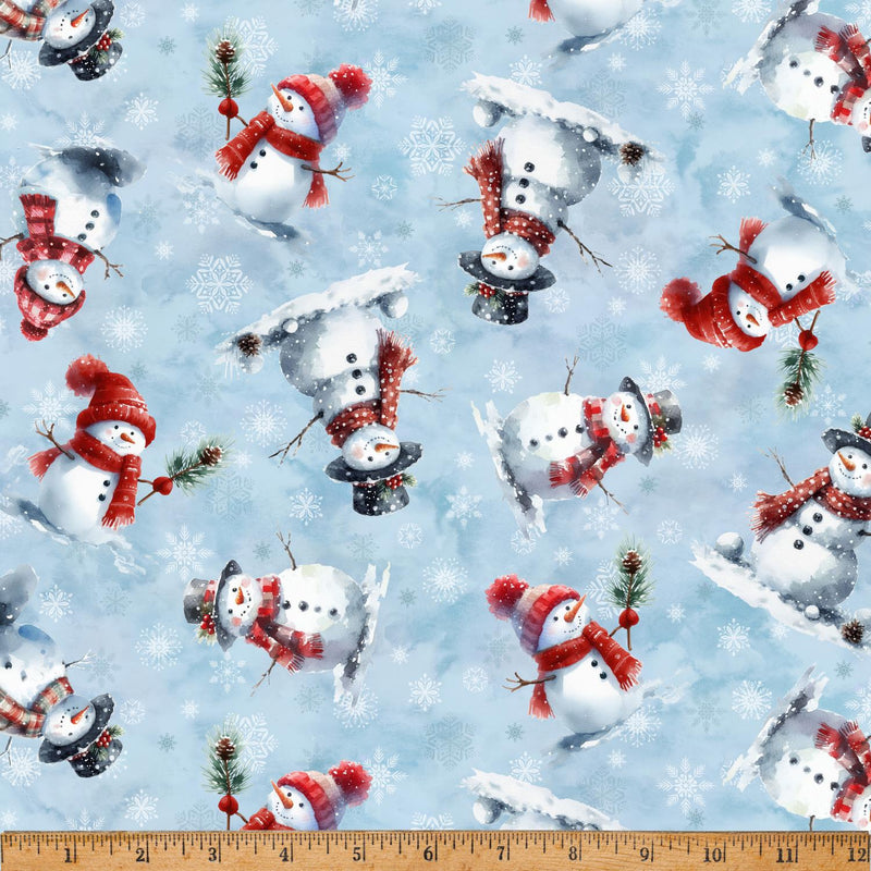 HFF Cozy Tidings - X5600-190 Ice Blue - Cotton Fabric