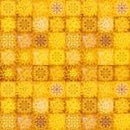 HFF Dream Big Tiles - V5254-624 Gold Ochre - Cotton Fabric