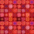 HFF Dream Big Tiles - V5254-67 Flame - Cotton Fabric