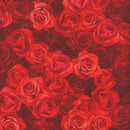 HFF Flower Shoppe - W5476-78 Scarlet - Cotton Fabric