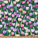 HFF Flower Shoppe - W5480-31 Emerald - Cotton Fabric