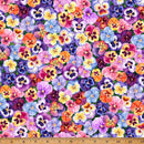 HFF Flower Shoppe - W5482-437 Pansy - Cotton Fabric