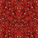 HFF Gilded Garden - Y7815-629G Deep Red/Gold - Cotton Metallic Fabric