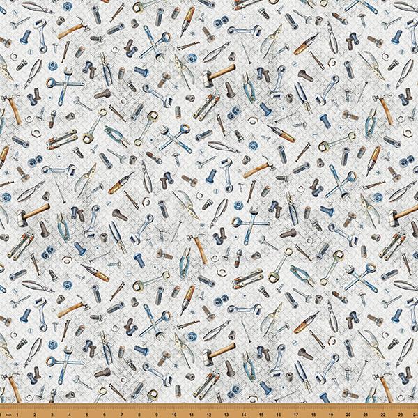 HFF Hammer Down - X5641-674 Light Gray - Cotton Fabric