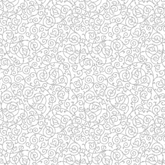 HFF Holiday Elegance - V7171-3S White/Silver - Cotton Fabric