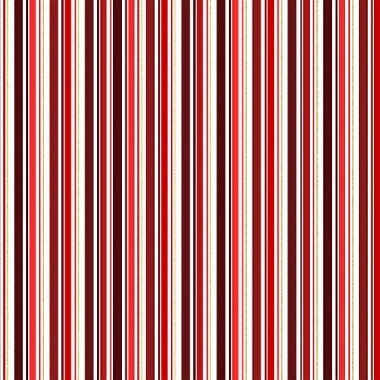 HFF Holiday Sweets - U4996-210G Red/Gold - Cotton Metallic Fabric