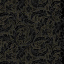HFF Holiday Wishes - U7768-4G Black/Gold - Cotton Metallic Fabric