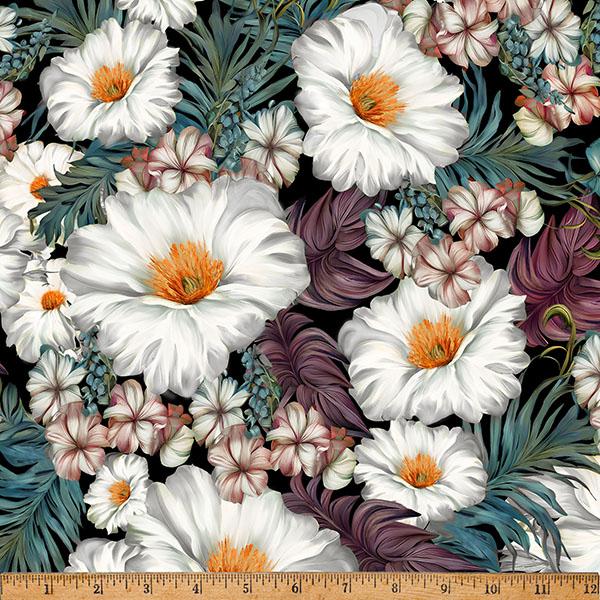 HFF Island Bouquet - X5673-3 White - Cotton Fabric