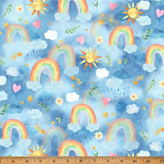 HFF Love And Learning - V5330-288 Clouds - Cotton Fabric