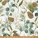 HFF Ornament Grove - Y7805-674G Light Grey/Gold - Cotton Metallic Fabric