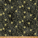 HFF Ornament Grove - Y7807-4G Black/Gold - Cotton Metallic Fabric