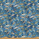 HFF Rise And Cast - Y5835-19 Navy - Cotton Fabric