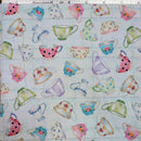 HFF Secret Garden Tea Co. - Y5847-20 Natural - Cotton Fabric