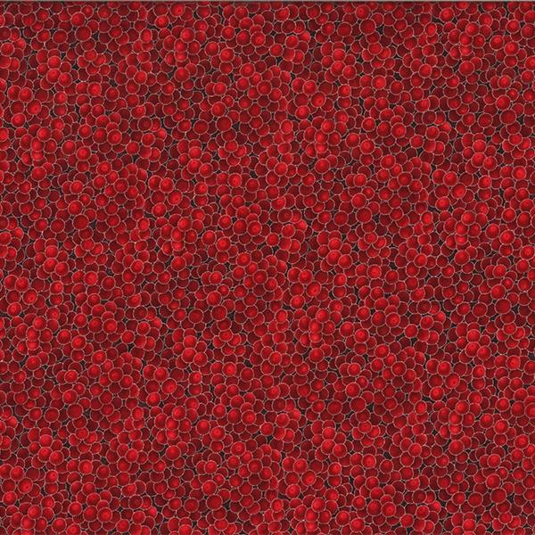 HFF Winter Magic - G8556-5S Red/Silver - Cotton Metallic Fabric