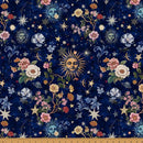 HFF Wish Upon A Night - Y5875-19 Navy - Cotton Metallic Fabric