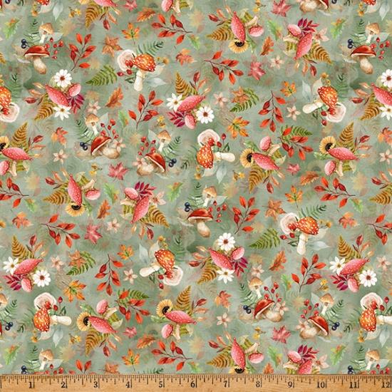 HFF Woodsy and Whimsy - V5284-77 Sage - Cotton Fabric