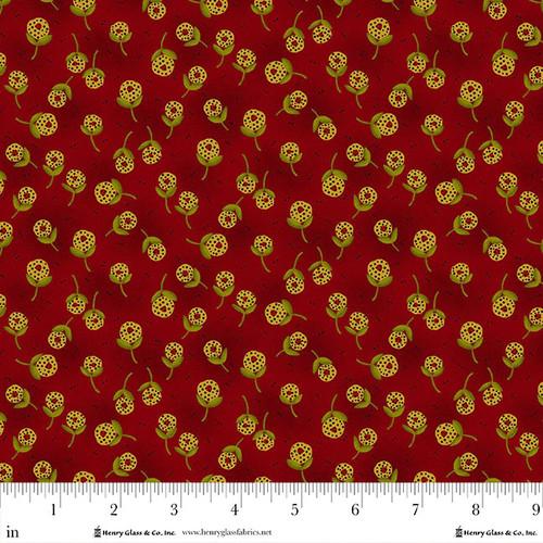 HG Baubles & Balsam - 981-88 Cranberry - Cotton Fabric