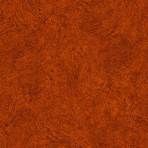 HG Brushstrokes - 3200-37 Dk. Pumpkin - Cotton Fabric