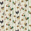 HG Chicken Shack - 3307-11 White Wash - Cotton Fabric