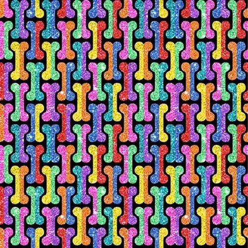 HG Diva Pups - 1744-99 Black - Cotton Fabric