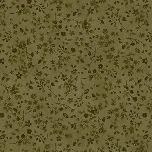HG Flossie's Flowers - 3374-66 Green - Cotton Fabric