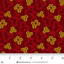 HG Flower Pot Prints - 1115-88 Red - Cotton Fabric