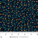 HG Flower Pot Prints - 1116-77 Navy - Cotton Fabric